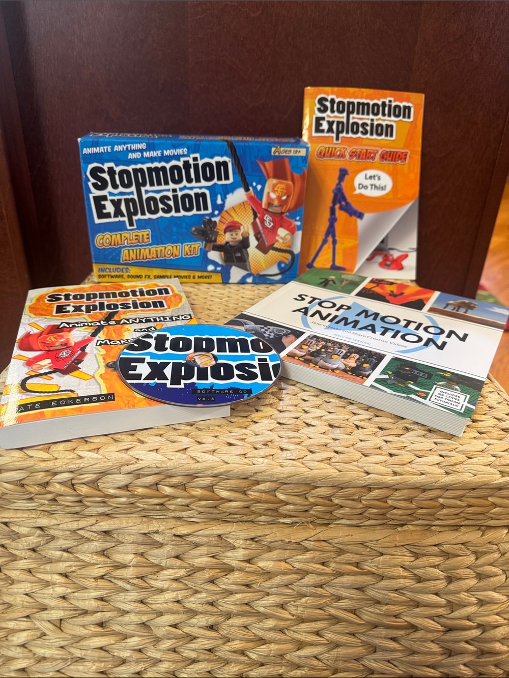 Stop motion animation software/ camera/ books.